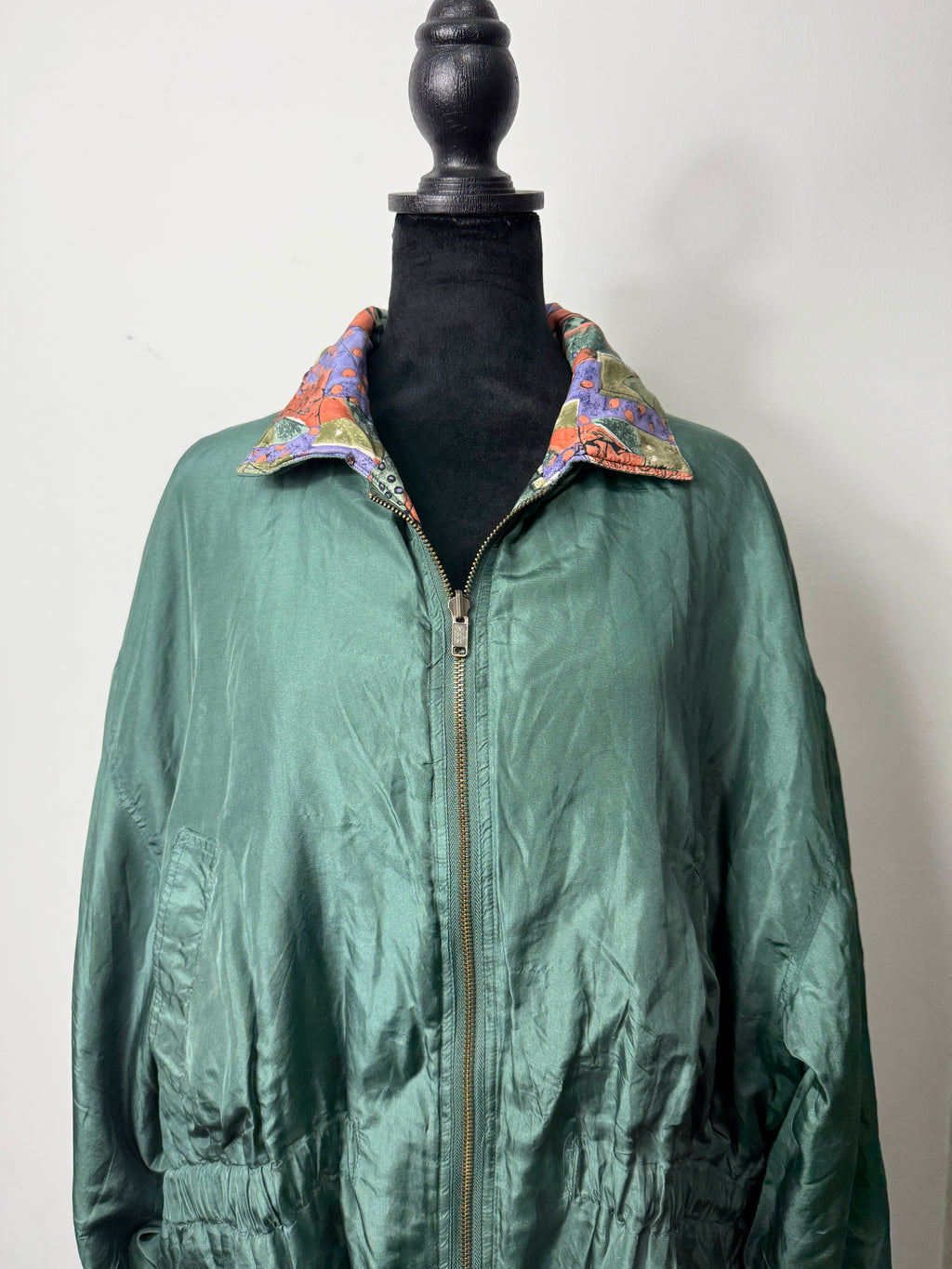 Vintage pattern reversible jacket