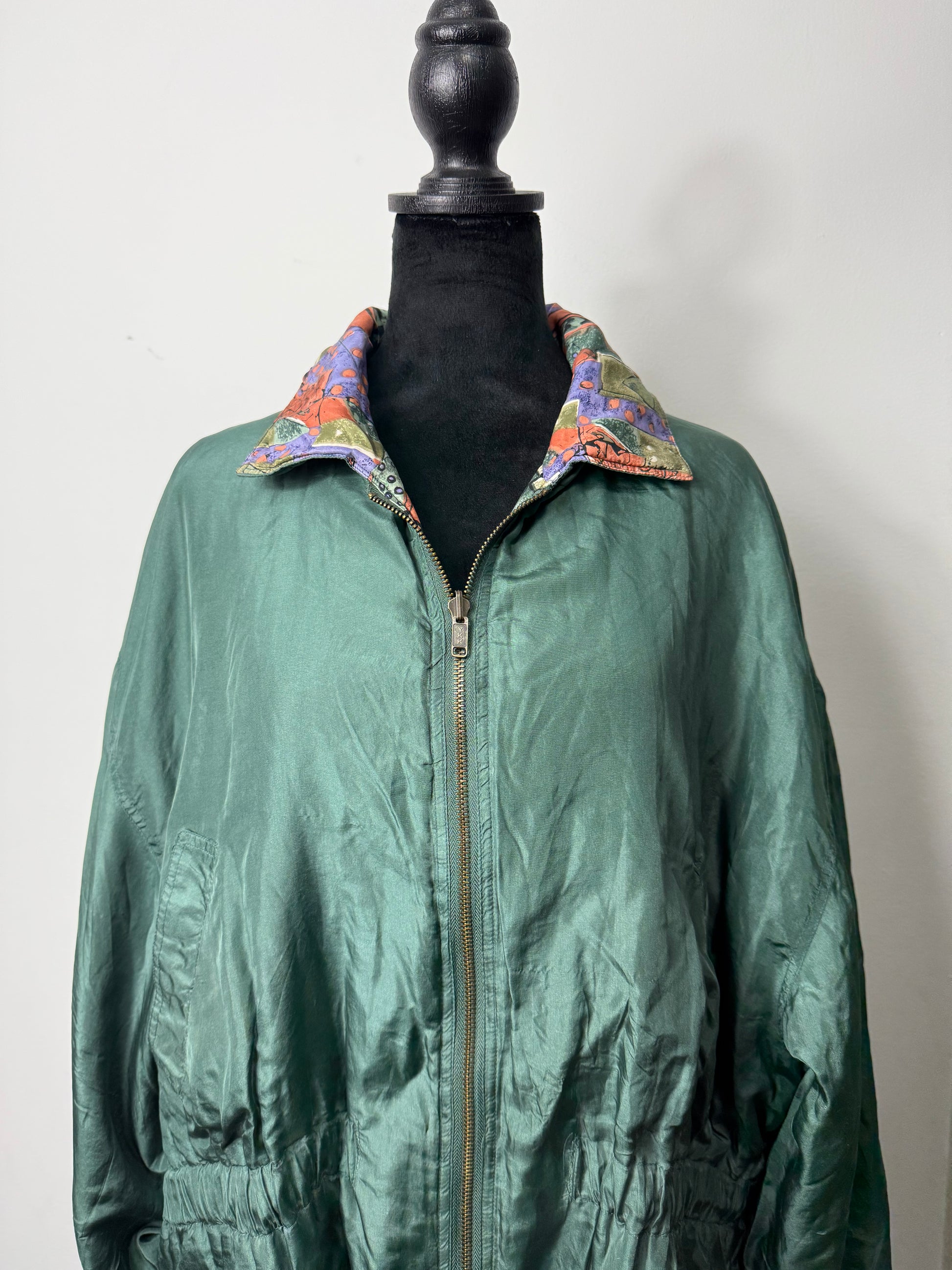 Vintage pattern reversible jacket