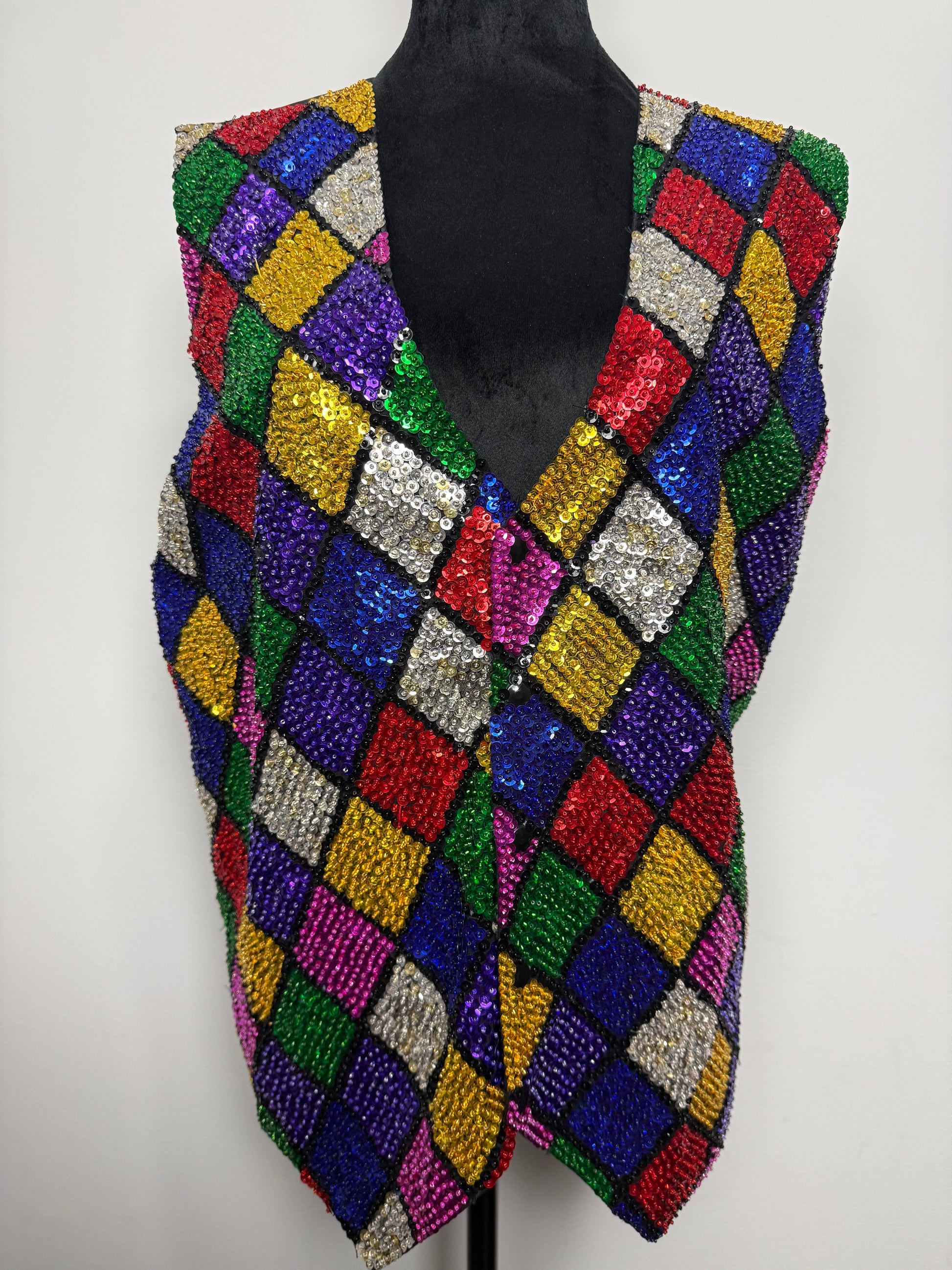 Colorful moment vintage multicolor vest