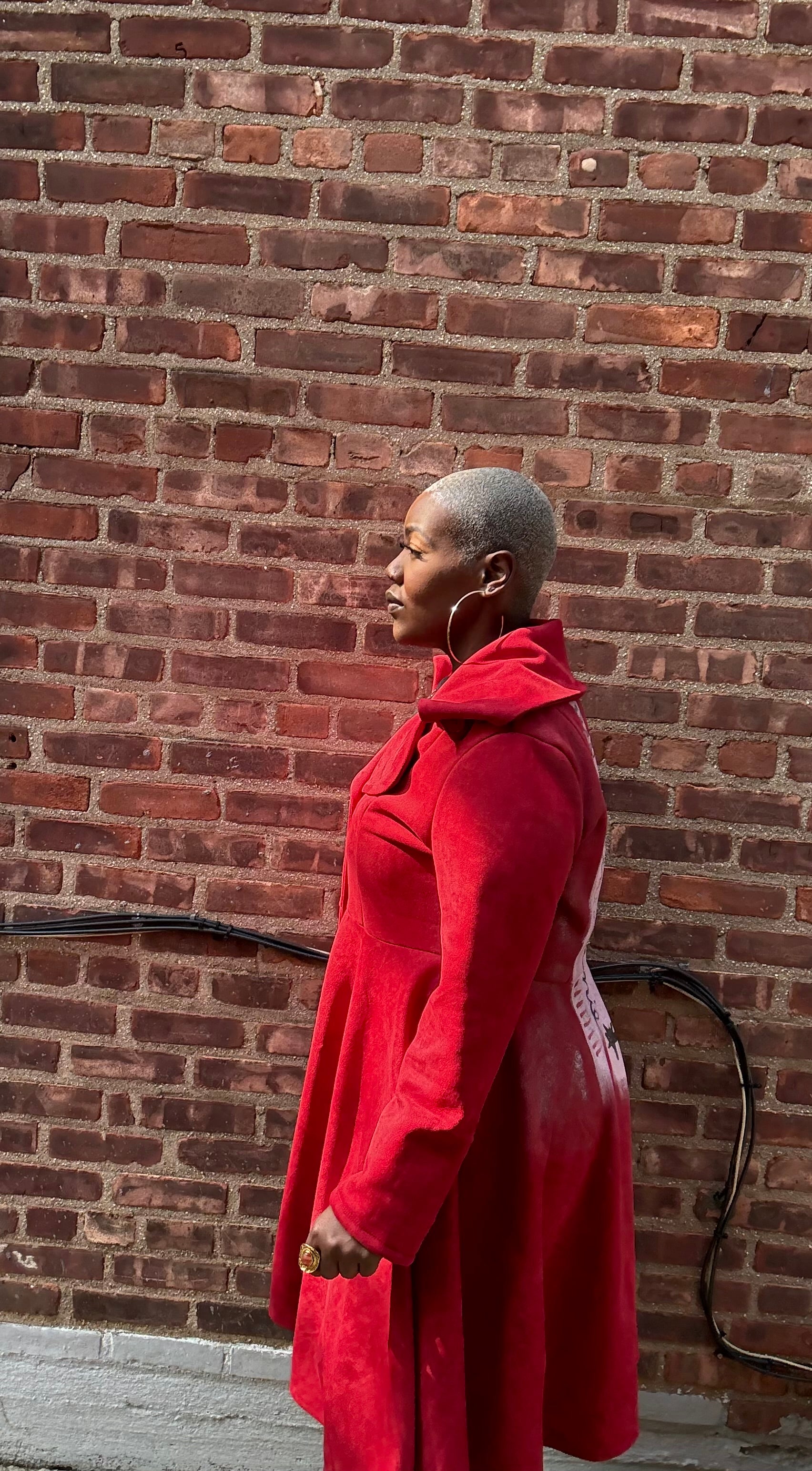 The Queen Hand painted art statement coat
