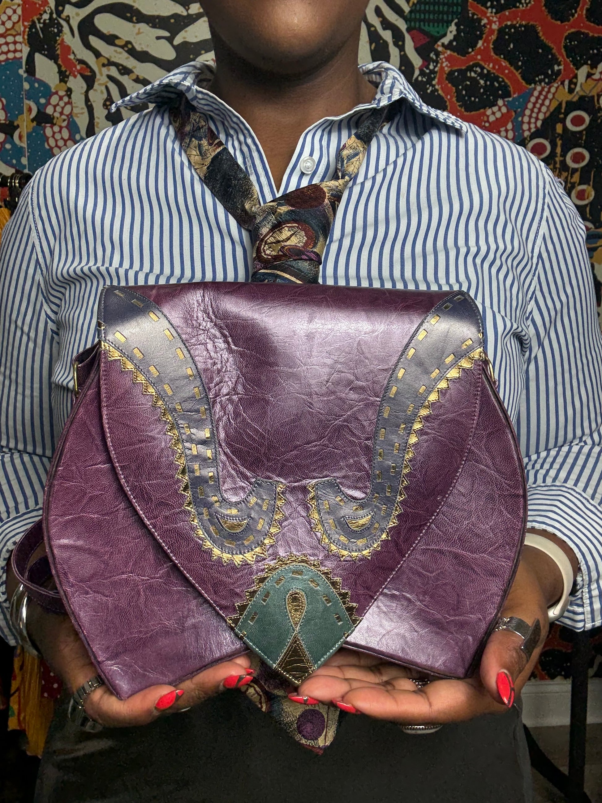 Vintage Purple Art Deco Purse