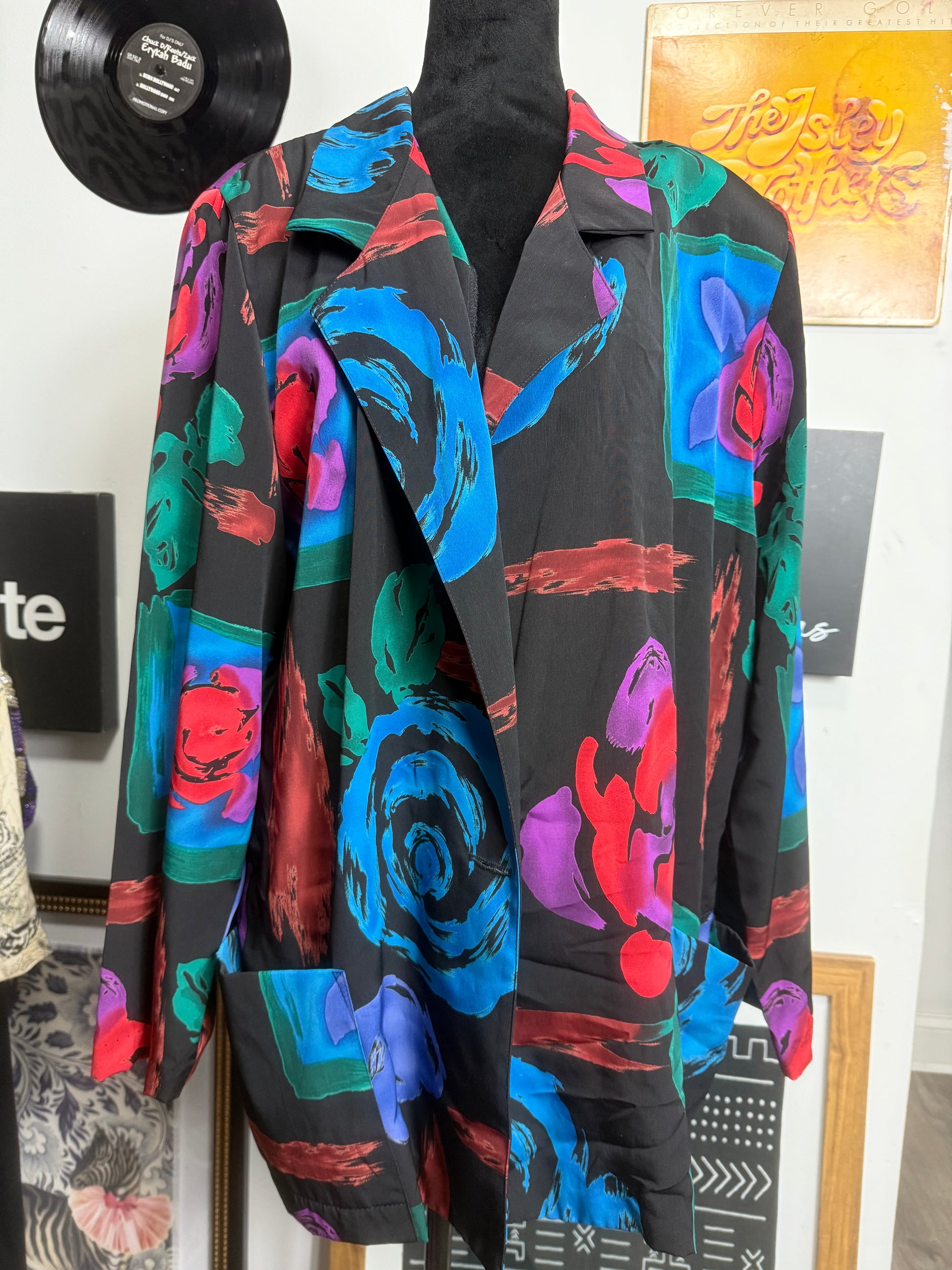 Floral Vintage Curvy Blazer