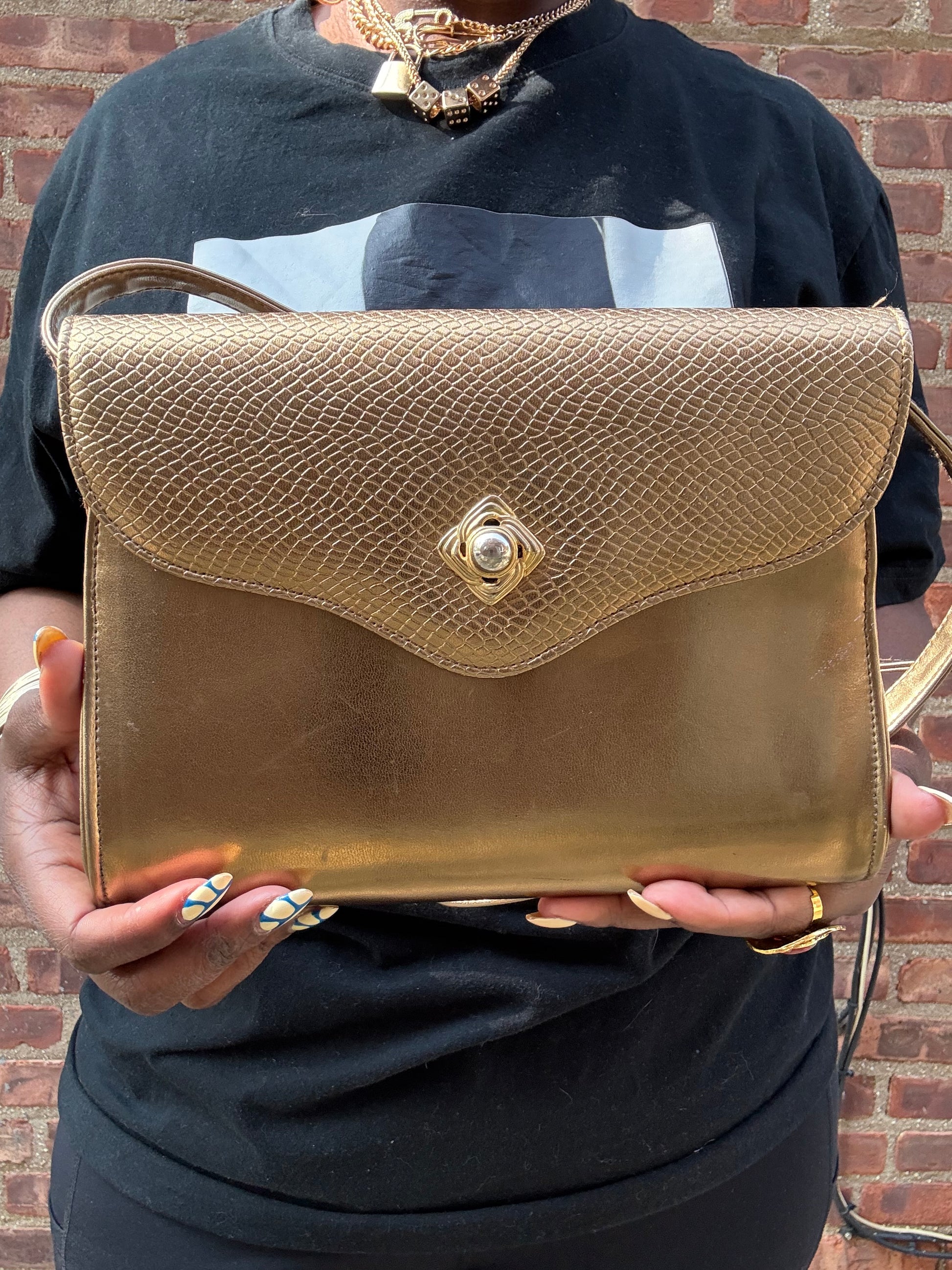 Golden girl vintage metallic purse