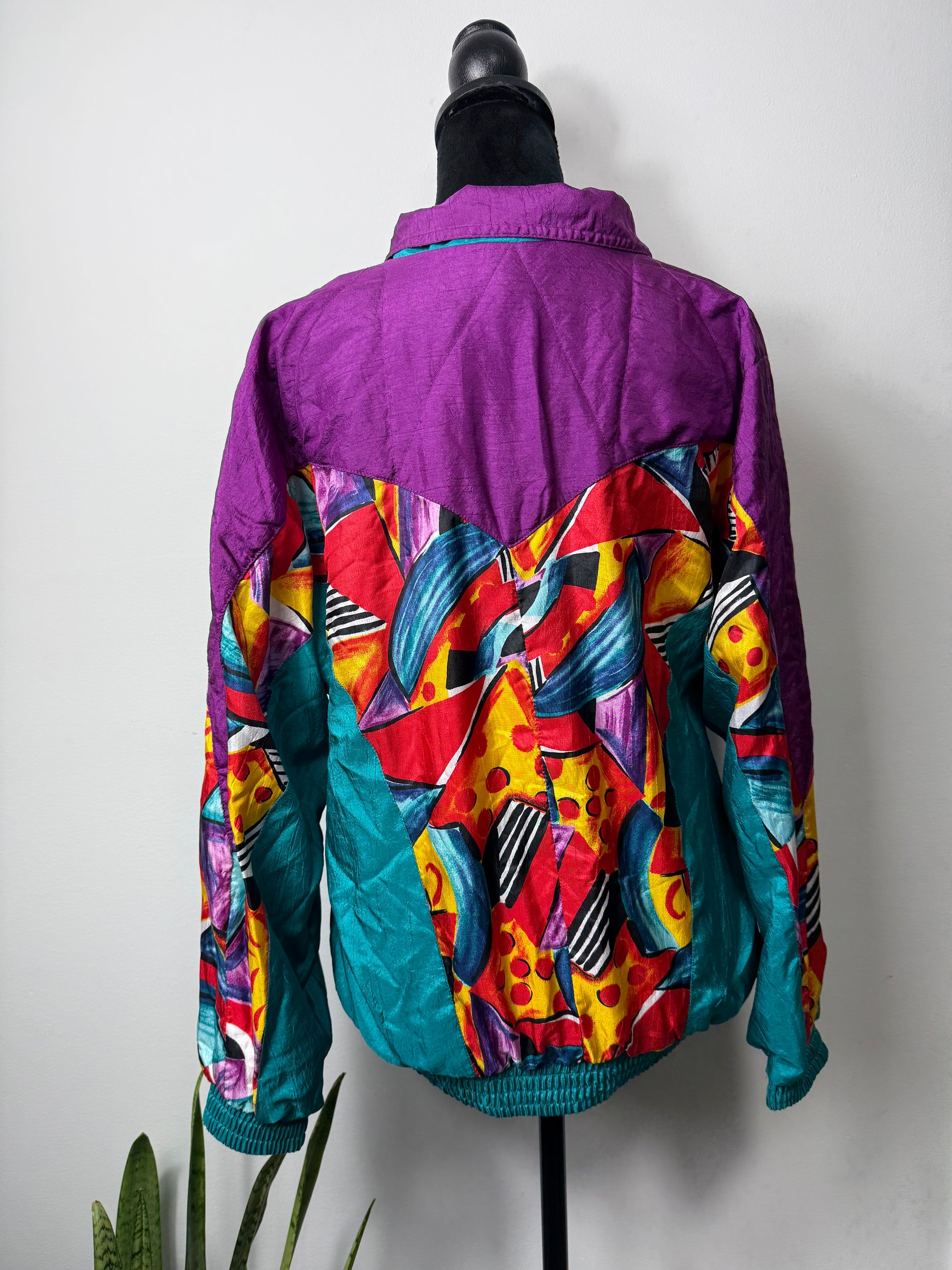 Edgy Vintage multi color windbreaker