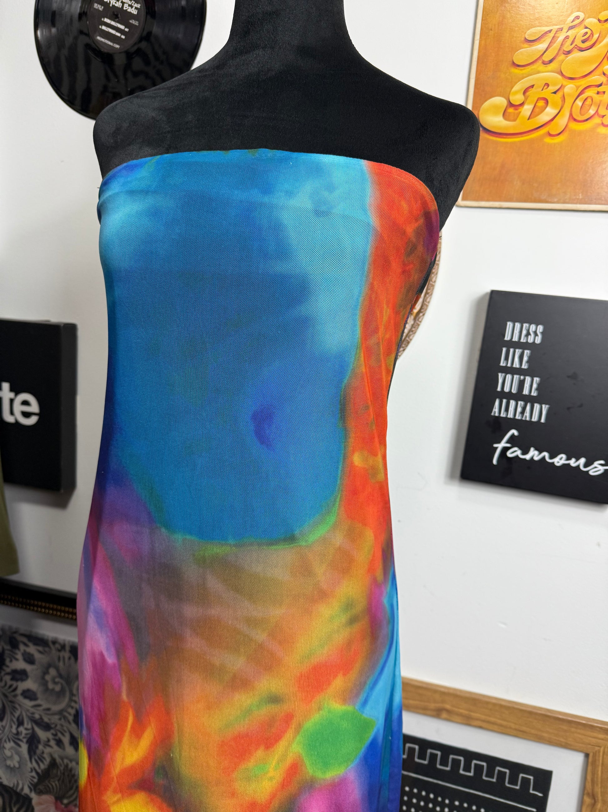 Color flow tube maxi dress