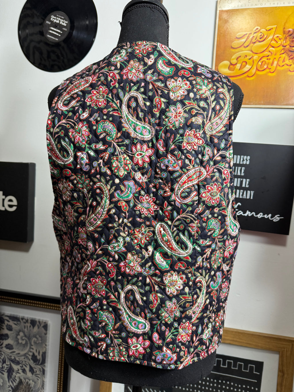 Paisley mixed color vest