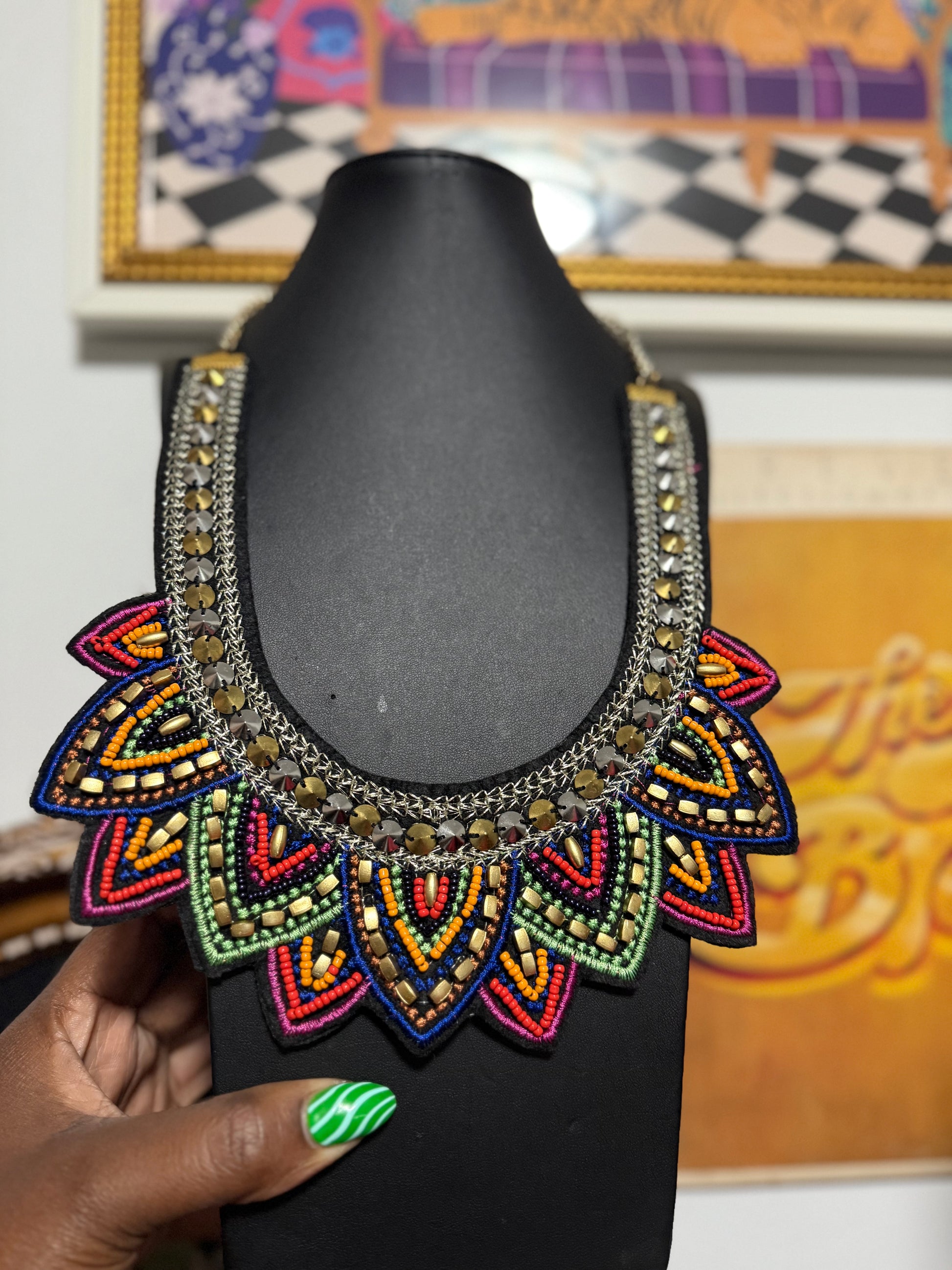 Statement bib necklace