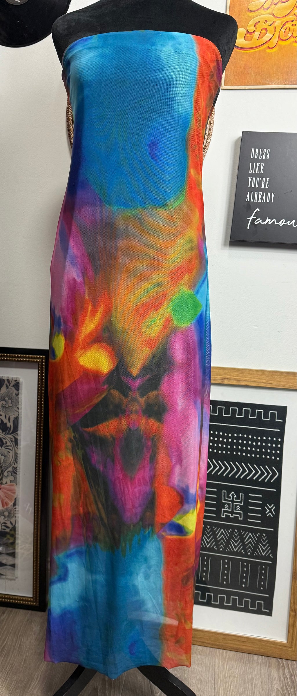 Color flow tube maxi dress