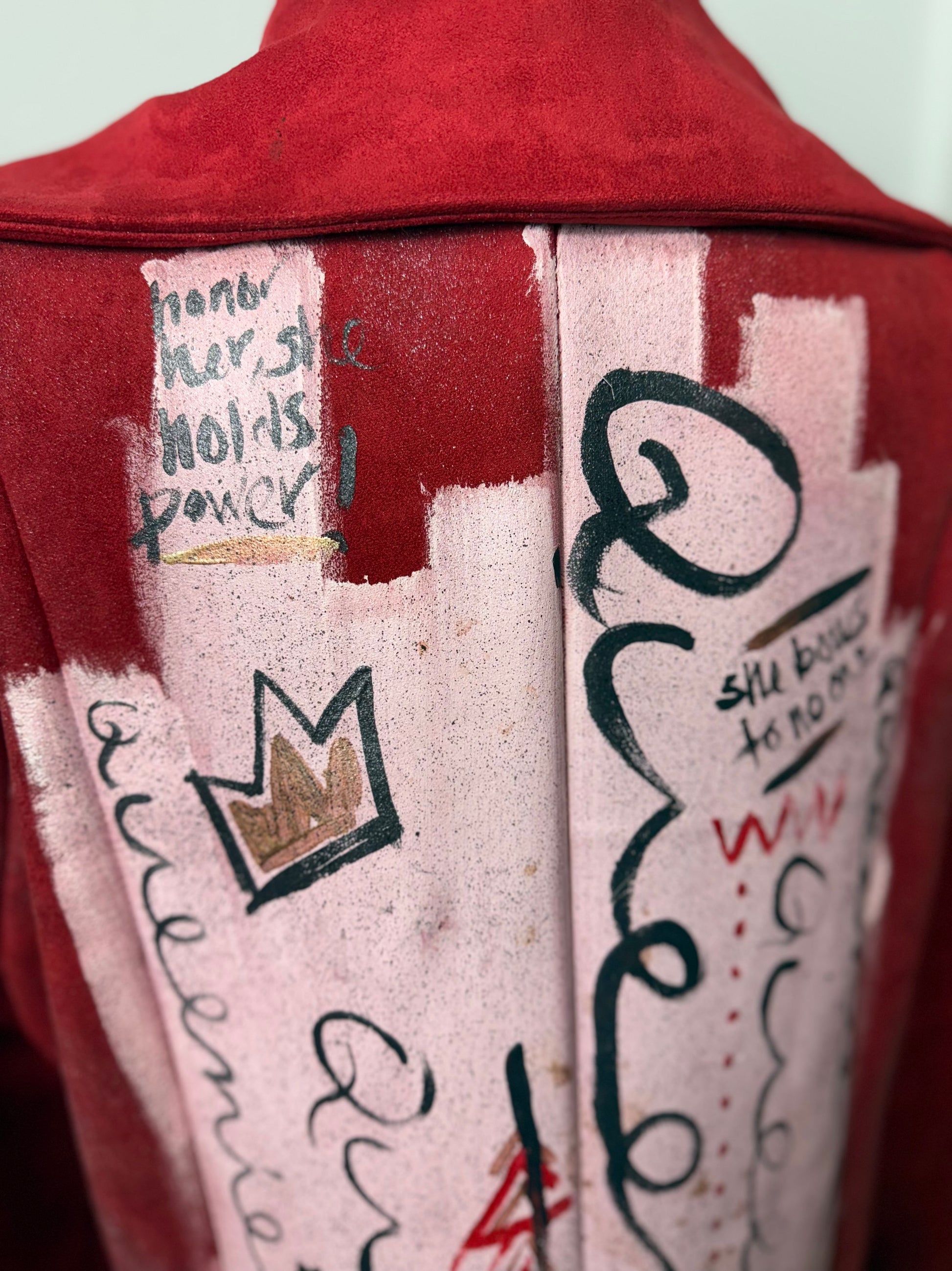 The Queen Hand painted art statement coat