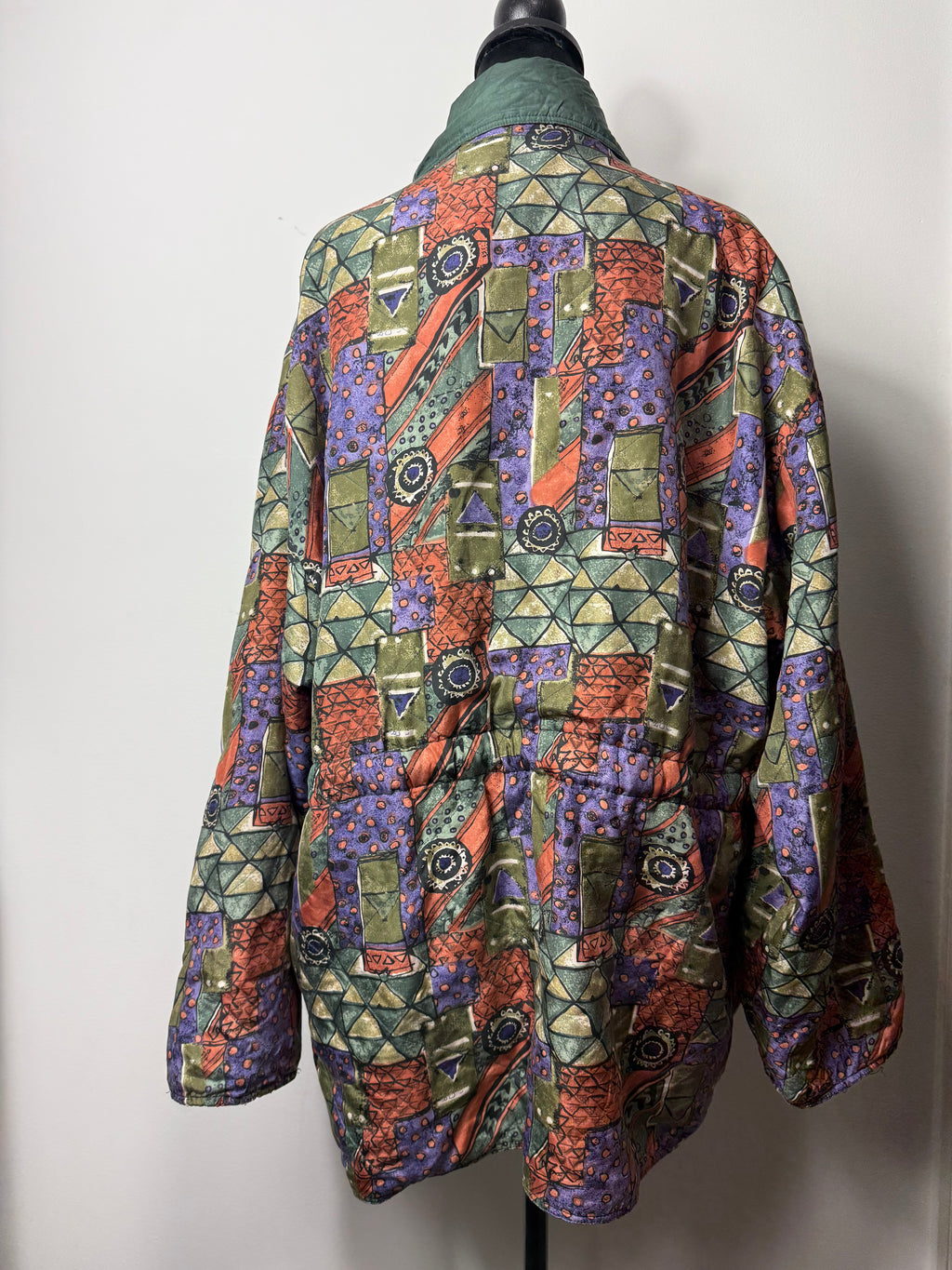 Vintage pattern reversible jacket